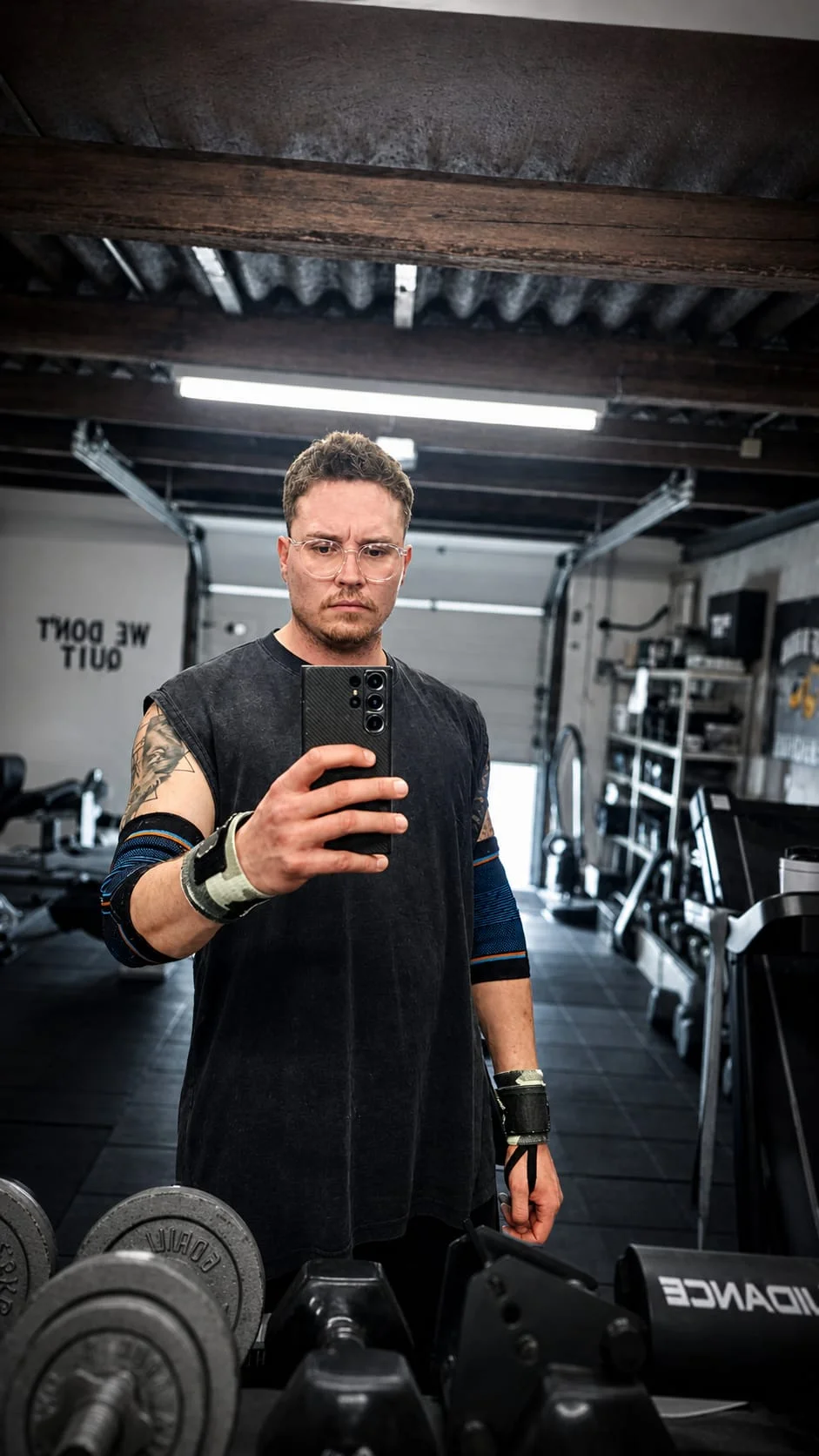 Fabian Ohldag im Garage-Gym in Brüggen